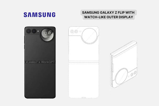 Samsung lộ bằng sáng chế Galaxy Z Flip mới với màn hình phụ tròn độc đáo giúp giảm giá thành