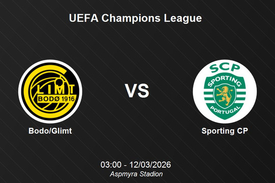 Nhận định Bodo/Glimt vs Sporting CP - Vòng bảng UEFA Champions League