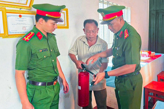 Công an Lâm Đồng chủ động phòng cháy tại các điểm bầu cử