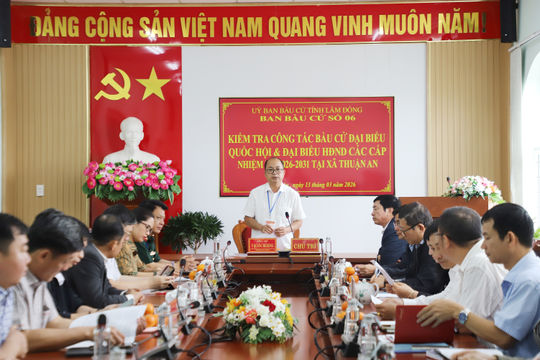 Ủy ban bầu cử tỉnh Lâm Đồng kiểm tra công tác bầu cử xã Thuận An