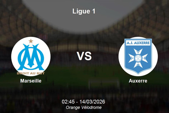 Nhận định Marseille vs Auxerre - Cuộc chiến không cân sức tại vòng 26 Ligue 1