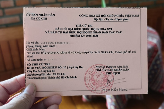Đi bầu cử ngày 15/3 cần mang gì, thẻ cử tri là giấy tờ bắt buộc