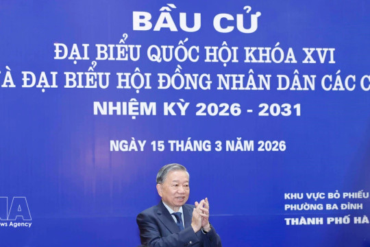 Party General Secretary casts ballot in Hanoi's Ba Dinh ward