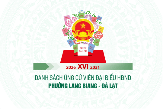 Danh sách những người ứng cử đại biểu HĐND phường Lang Biang – Đà Lạt nhiệm kỳ 2026-2031