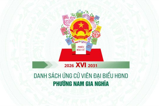 Danh sách những người ứng cử đại biểu HĐND phường Nam Gia Nghĩa nhiệm kỳ 2026-2031