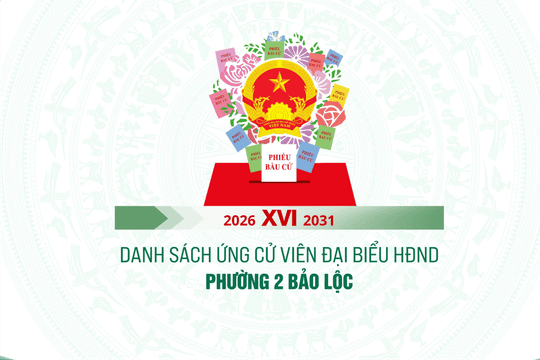 Danh sách những người ứng cử đại biểu HĐND Phường 2 Bảo Lộc nhiệm kỳ 2026-2031