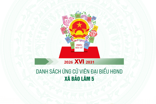 Danh sách những người ứng cử đại biểu HĐND xã Bảo Lâm 5 nhiệm kỳ 2026-2031