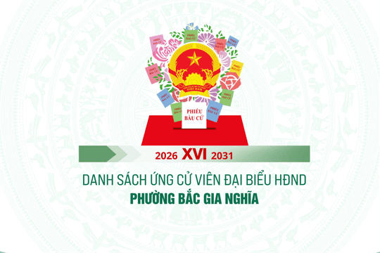 Danh sách những người ứng cử đại biểu HĐND phường Bắc Gia Nghĩa nhiệm kỳ 2026-2031