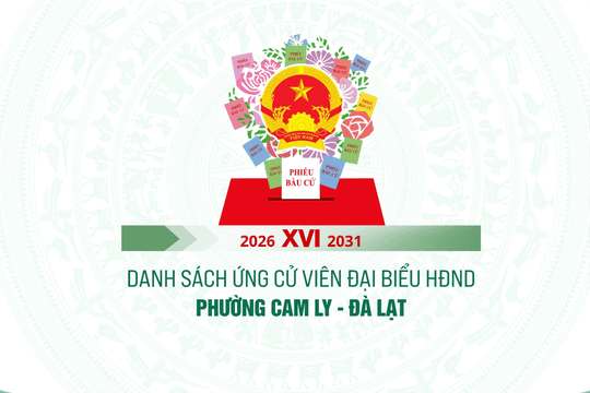 Danh sách những người ứng cử đại biểu HĐND phường Cam Ly – Đà Lạt nhiệm kỳ 2026-2031