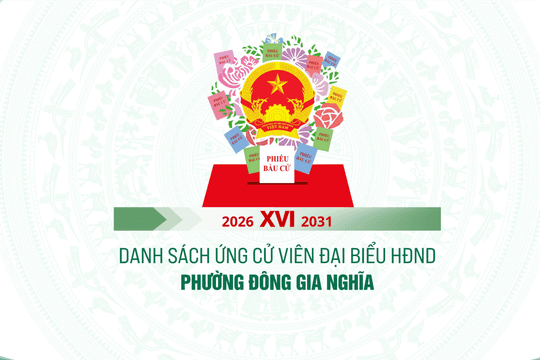 Danh sách những người ứng cử đại biểu HĐND phường Đông Gia Nghĩa nhiệm kỳ 2026-2031