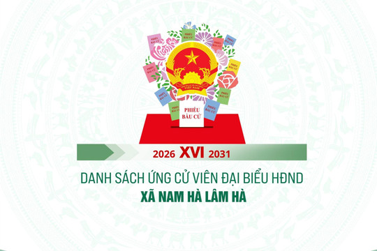 Danh sách những người ứng cử đại biểu HĐND xã Nam Hà Lâm Hà nhiệm kỳ 2026-2031