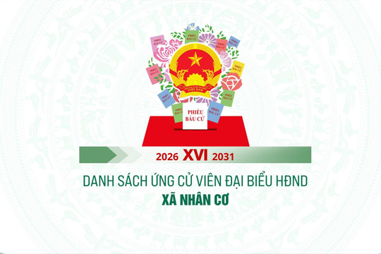 Danh sách những người ứng cử đại biểu HĐND xã Nhân Cơ nhiệm kỳ 2026-2031