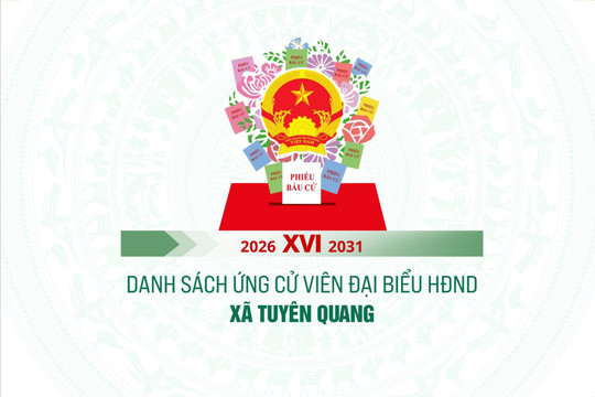 Danh sách những người ứng cử đại biểu HĐND xã Tuyên Quang nhiệm kỳ 2026-2031