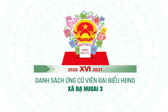 Danh sách những người ứng cử đại biểu HĐND xã Đạ Huoai 3 nhiệm kỳ 2026-2031