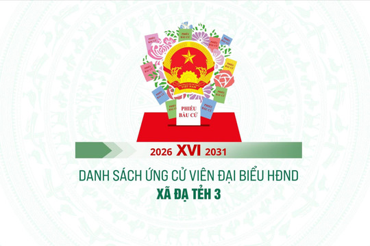 Danh sách những người ứng cử đại biểu HĐND xã Đạ Tẻh 3 nhiệm kỳ 2026-2031