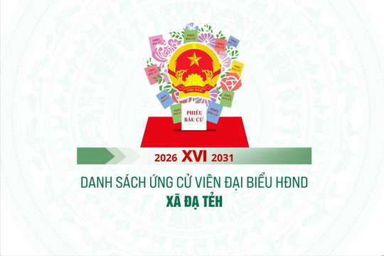 Danh sách những người ứng cử đại biểu HĐND xã Đạ Tẻh nhiệm kỳ 2026-2031