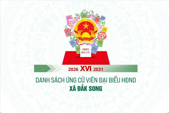 Danh sách những người ứng cử đại biểu HĐND xã Đắk Song nhiệm kỳ 2026-2031