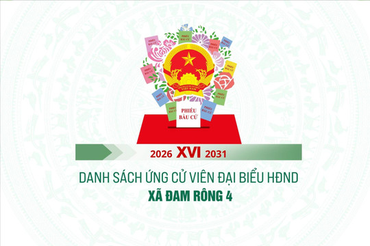 Danh sách những người ứng cử đại biểu HĐND xã Đam Rông 4 nhiệm kỳ 2026-2031