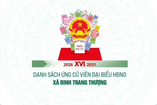 Danh sách những người ứng cử đại biểu HĐND xã Đinh Trang Thượng nhiệm kỳ 2026-2031