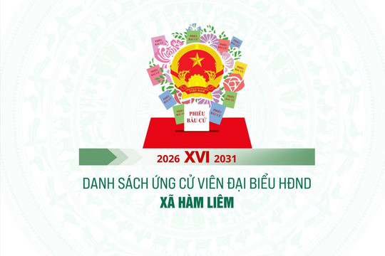 Danh sách những người ứng cử đại biểu HĐND xã Hàm Liêm nhiệm kỳ 2026-2031