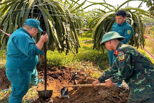 Xử lý an toàn quả đạn pháo 105mm ở phường Bình Thuận