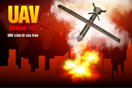 Shahed-107: Mẫu UAV cảm tử tầm xa tích hợp AI mới nhất của Iran