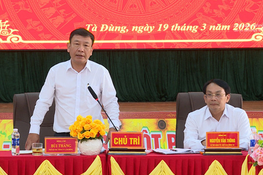 Phó Bí thư Tỉnh ủy Lâm Đồng Bùi Thắng làm việc tại xã Tà Đùng