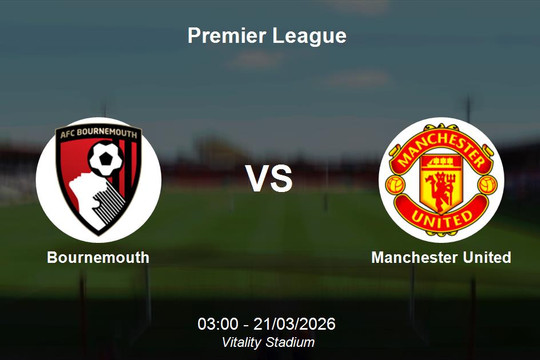 Nhận định Bournemouth vs Manchester United - Premier League lúc 03:00 ngày 21/03/2026