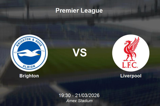 Nhận định Brighton vs Liverpool - Premier League: Thử thách cho tham vọng của The Kop