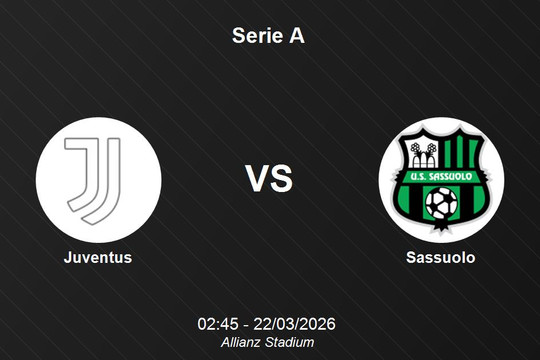Nhận định Juventus vs Sassuolo - Serie A: Thử thách tại Allianz Stadium