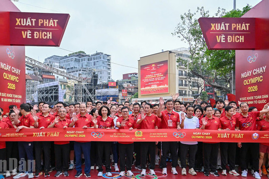 Gần 1,4 triệu người hòa nhịp cùng Ngày chạy Olympic năm 2026