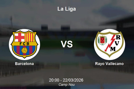 Nhận định Barcelona vs Rayo Vallecano - La Liga: Sức mạnh tại thánh địa Camp Nou
