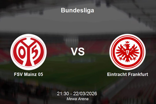 Nhận định FSV Mainz 05 vs Eintracht Frankfurt - Vòng 26 Bundesliga