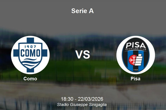 Nhận định Como vs Pisa - Serie A: Cơ hội vàng cho chủ nhà áp sát top 3