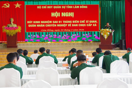 Rút kinh nghiệm việc tổ chức lại lực lượng quân sự cấp xã tỉnh Lâm Đồng