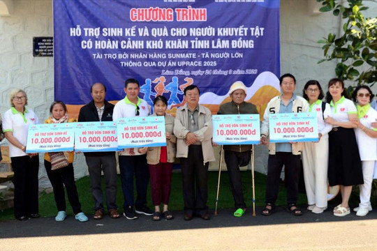 Lam Dong Provides VND 100 Million in Support for People with Disabilities
