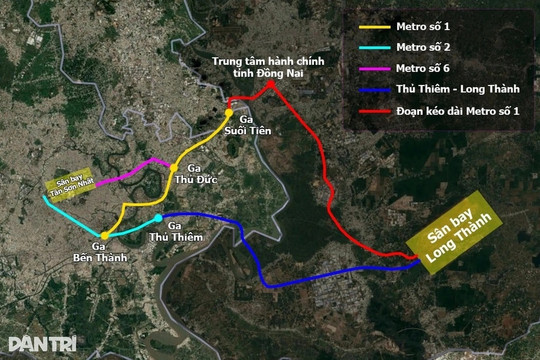 Kết nối hạ tầng sân bay Long Thành: TP.HCM và Đồng Nai tăng tốc các tuyến metro trọng điểm