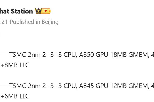 Lộ cấu hình Snapdragon 8 Elite Gen 6: Tiến trình 2nm và đột phá RAM LPDDR6