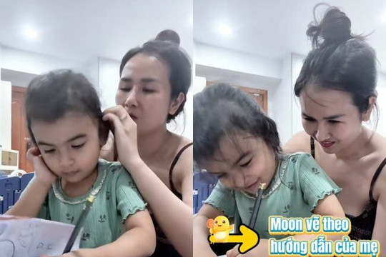 Con gái Võ Hạ Trâm gây ấn tượng khi luyện viết tiếng Việt và nói được 3 thứ tiếng