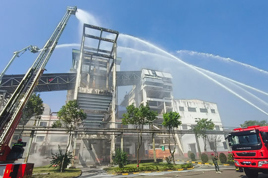 Lâm Đồng thực tập phương án chữa cháy, cứu nạn cứu hộ quy mô lớn