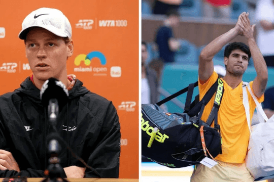 Alcaraz ví đối thủ như Federer, Sinner đáp trả đầy thực dụng tại Miami Open