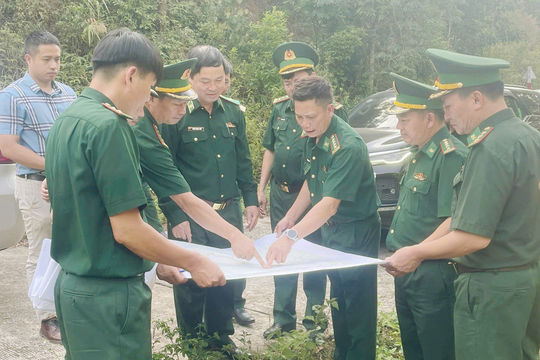 Đoàn công tác của Bộ Quốc phòng khảo sát tuyến biên giới đất liền tỉnh Lâm Đồng