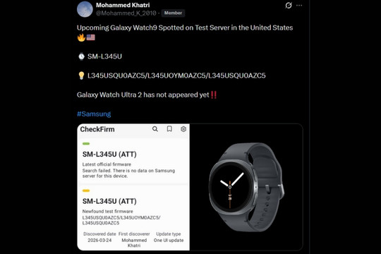 Galaxy Watch 9 lộ diện cấu hình với chip Snapdragon Wear Elite và thời điểm ra mắt