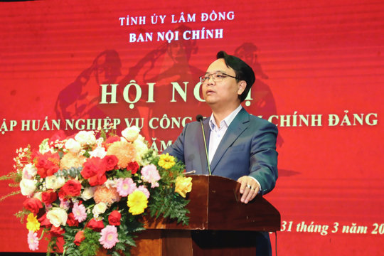 Lâm Đồng tổ chức tập huấn nghiệp vụ công tác nội chính Đảng