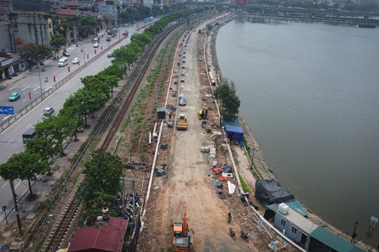 Hà Nội thông xe kỹ thuật tuyến đường ven hồ Linh Đàm từ ngày 15/4