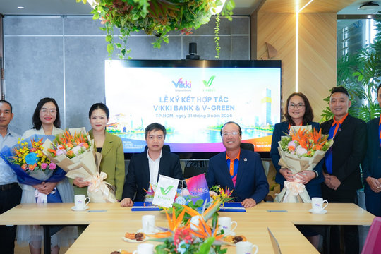 V-Green và Vikki Bank hợp tác mở rộng hạ tầng trạm sạc xe điện toàn quốc