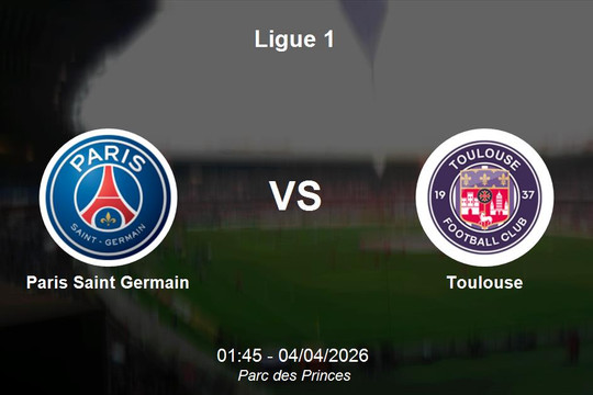 Nhận định Paris Saint Germain vs Toulouse - Ligue 1: Sức mạnh tuyệt đối tại Parc des Princes
