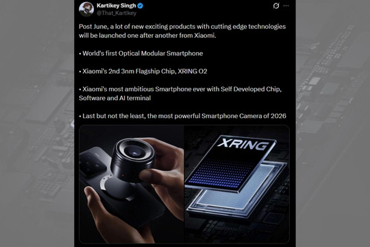 Xiaomi tham vọng ra mắt điện thoại camera mô đun rời và chip XRING O2 vào năm 2026