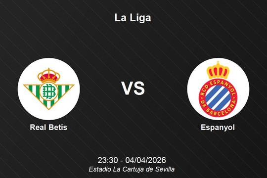 Nhận định Real Betis vs Espanyol - Vòng 30 La Liga