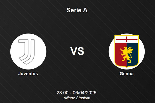 Nhận định Juventus vs Genoa - Serie A: "Bà đầm già" quyết tâm củng cố vị trí Top 4